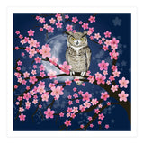 Great horned owl in a blossom tree (Print Only) thumbnail