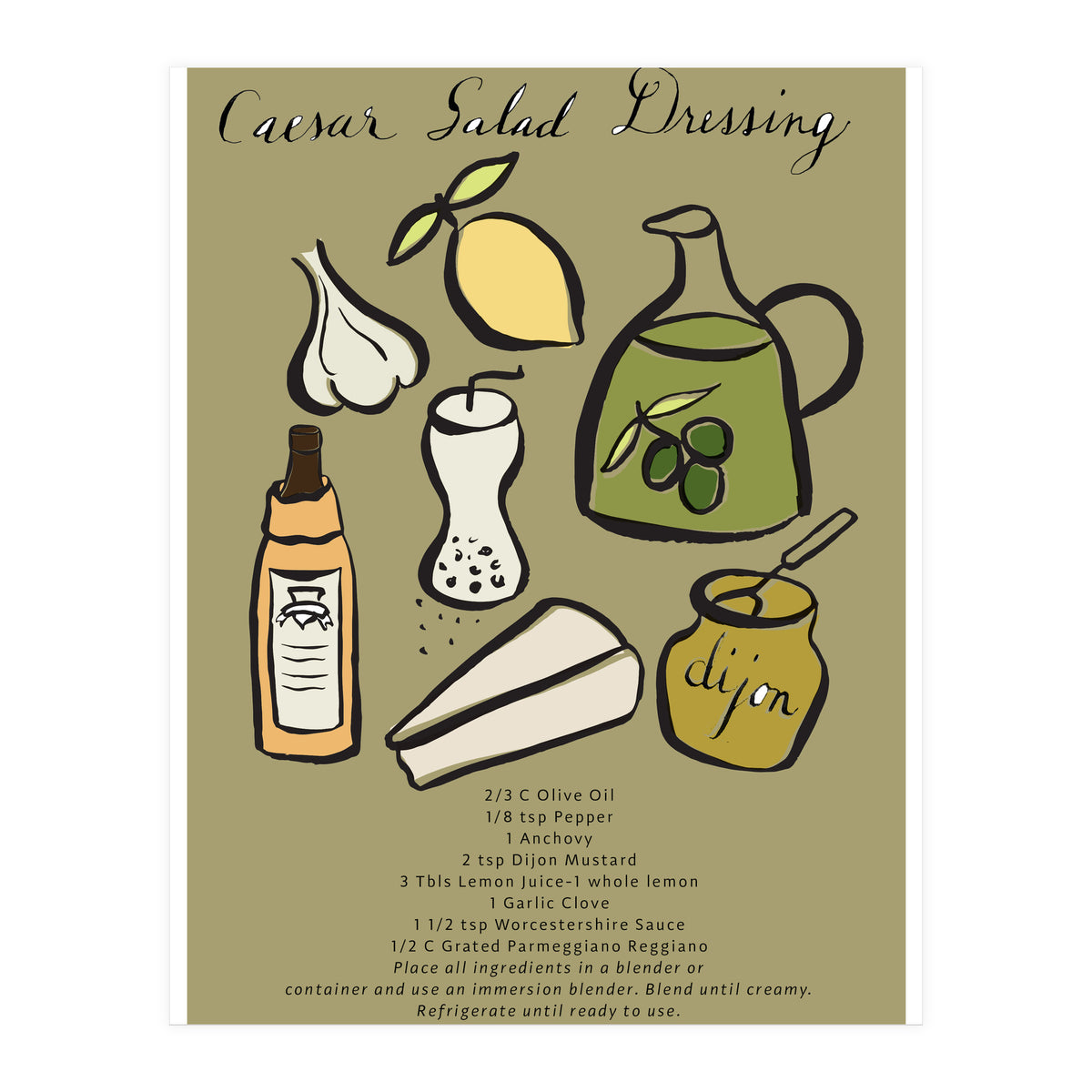 Caesar Salad Dressing Recipe (Print Only)