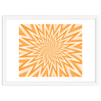 Abstract Orange Geometric Design Art