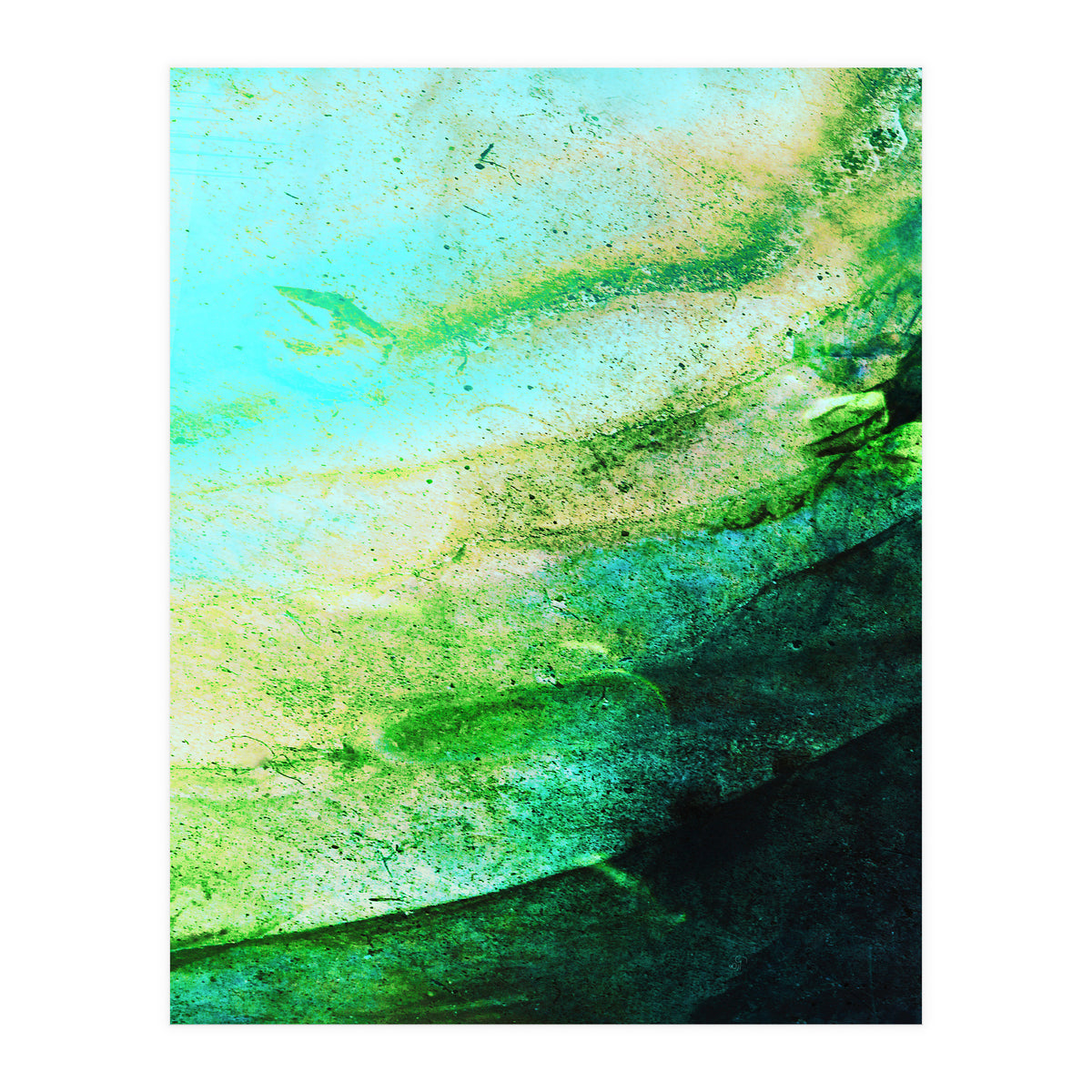 Stormy Mint And Green 1 (Print Only)