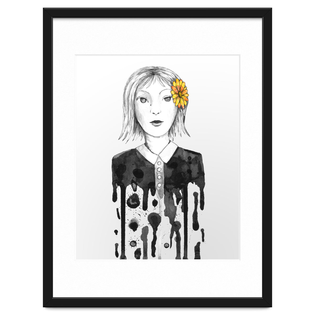 Flower dripping girl