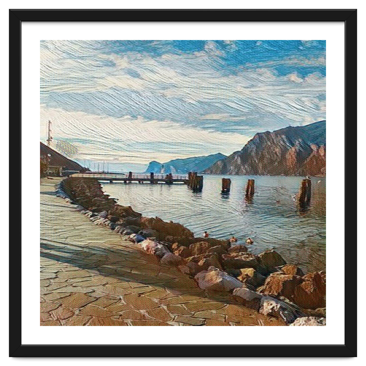 Ducks on Lake Garda, Italy.