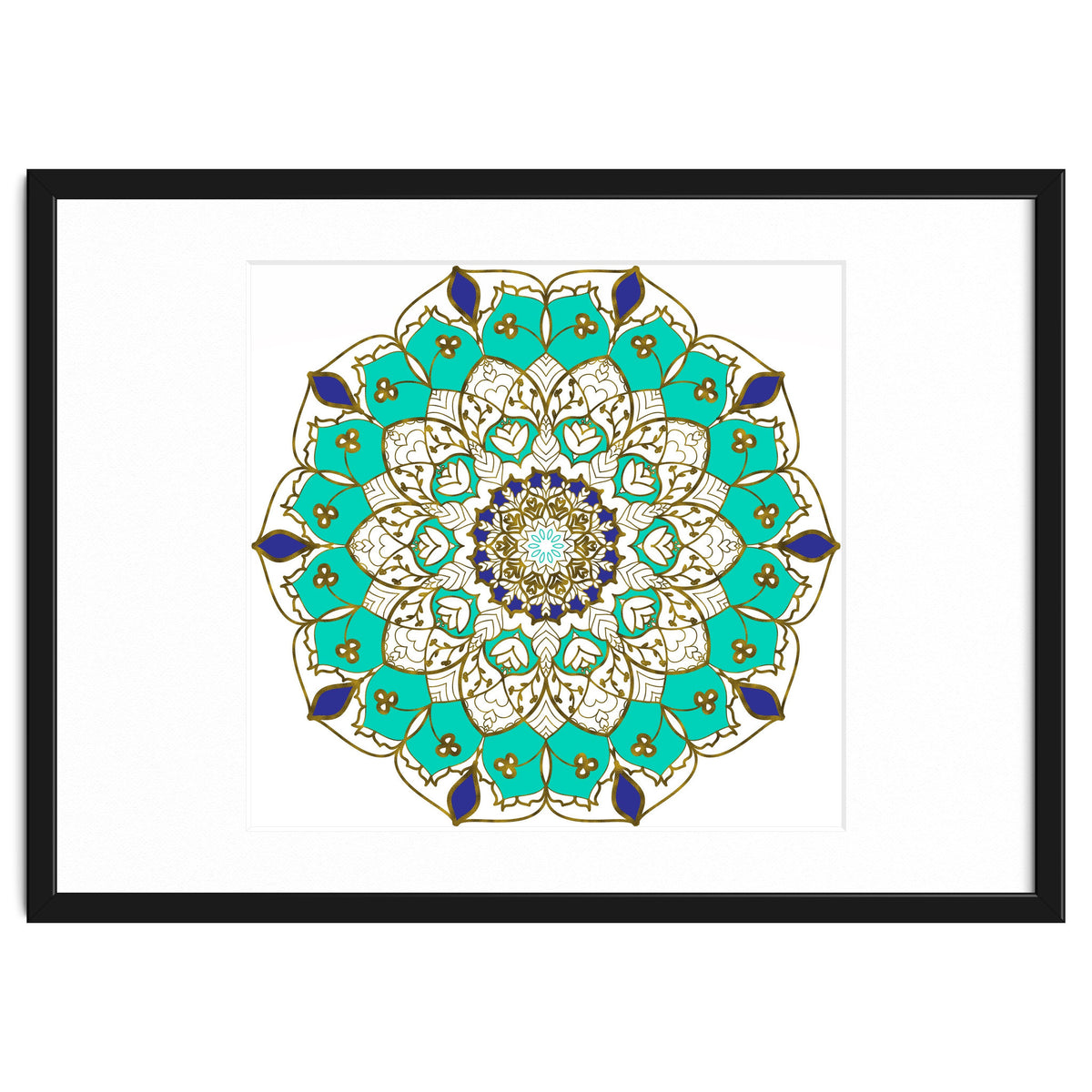 Blue and Gold Mandala