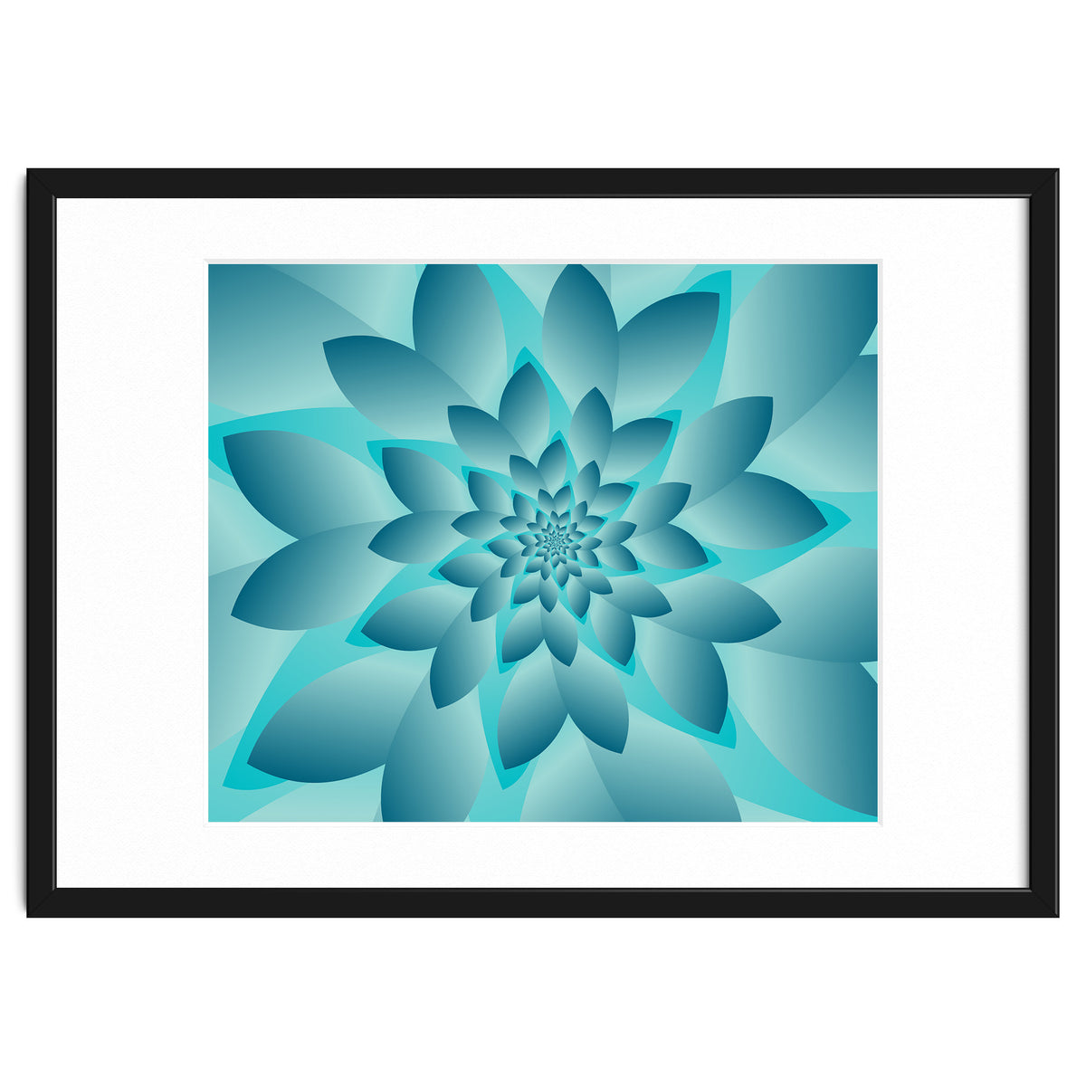 Abstract Modern Optical Illusion Floral Design Art