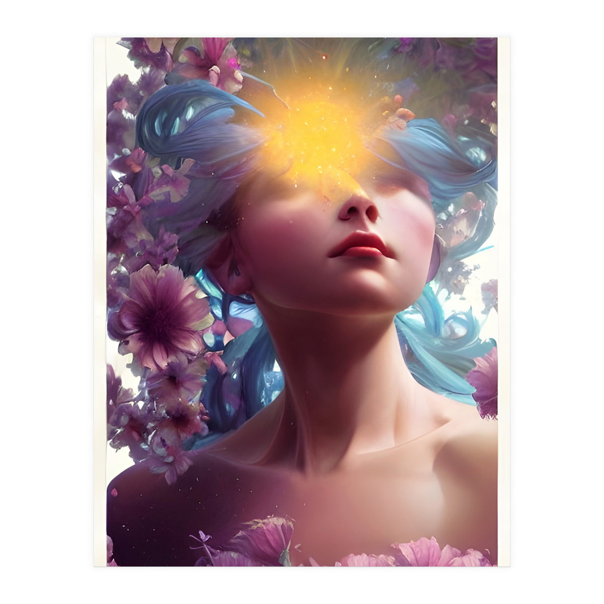 Vicky's Head In The Floral Clouds (Print Only)