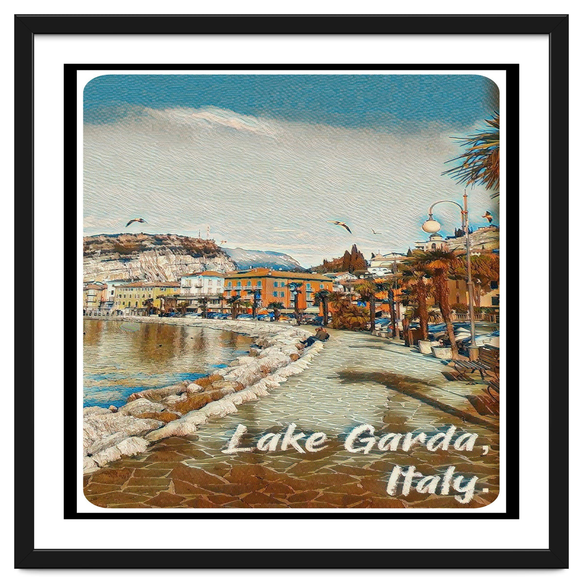 Birds And People On Lake Garda