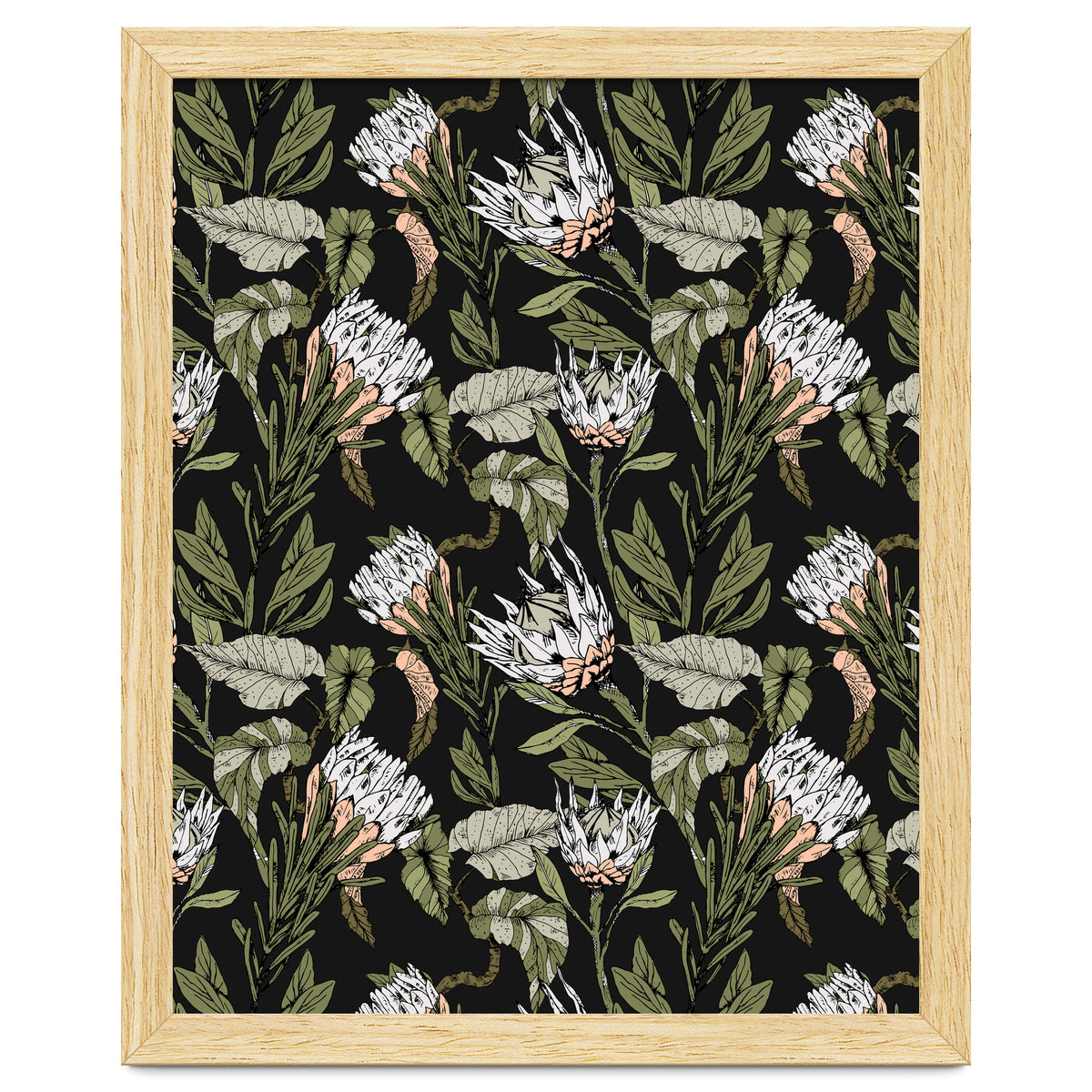 Dark pattern botanical boho