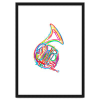 Watercolor French Horn