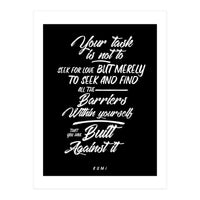 Don't Seek For Love - Rumi Quote Typography (Print Only)