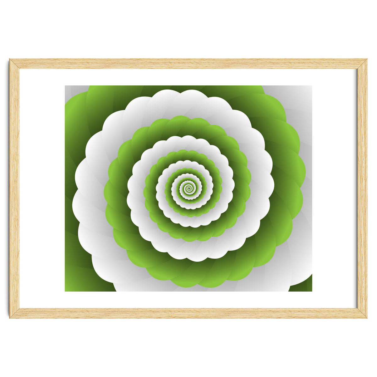 Green Modern Floral Interior Design Art