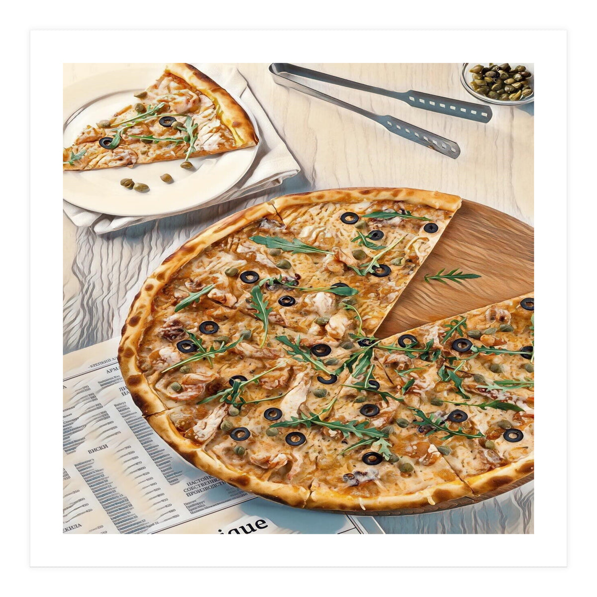 A Pizza A Day Takes The Sadness Away (Print Only)