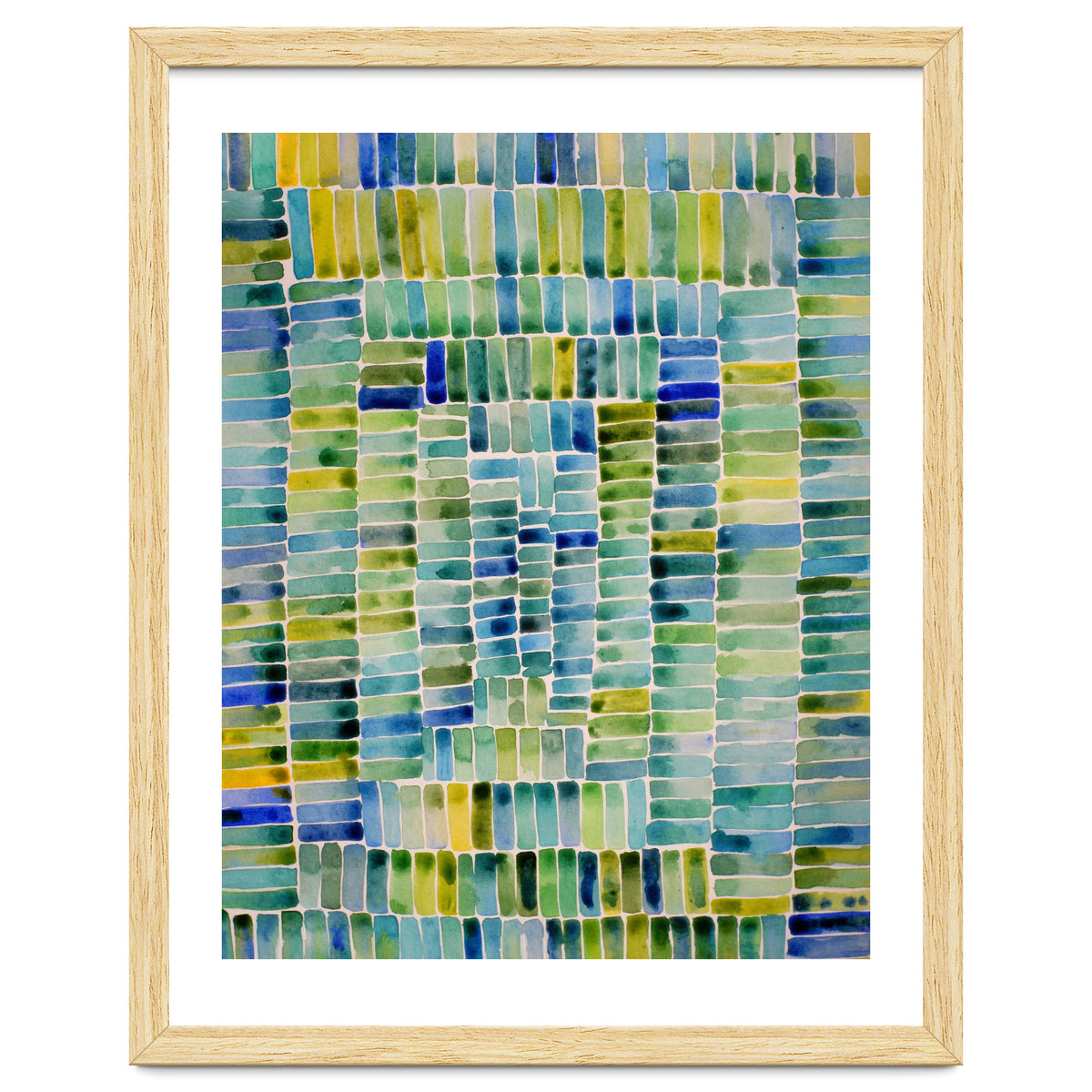 Abstract rectangle pattern in green