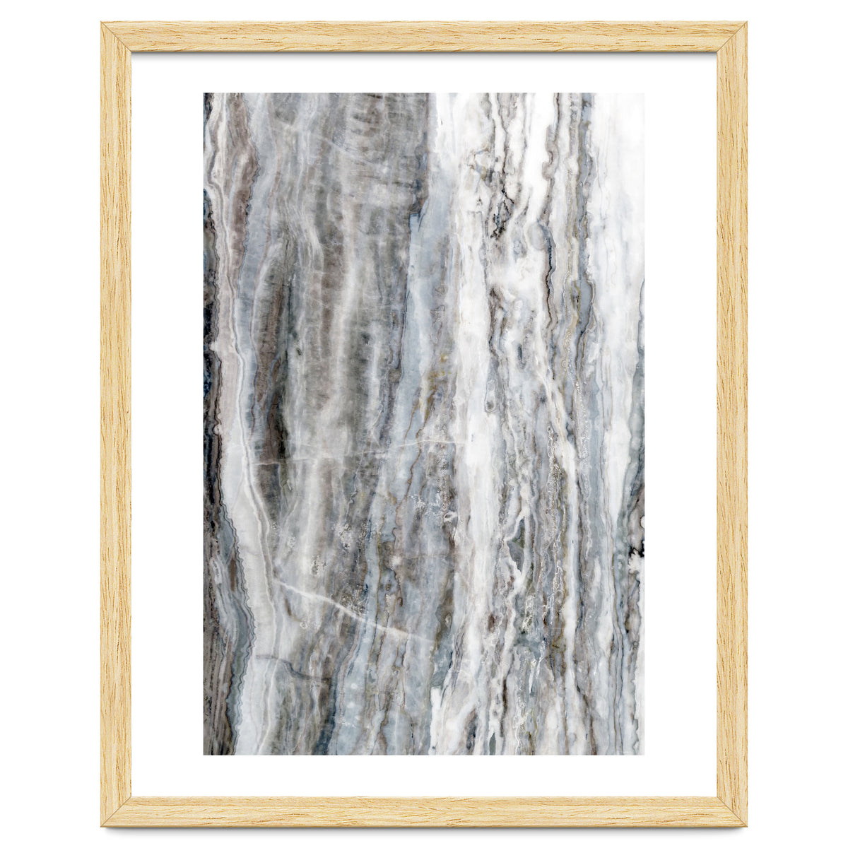 Marble Landscape II Blue and White