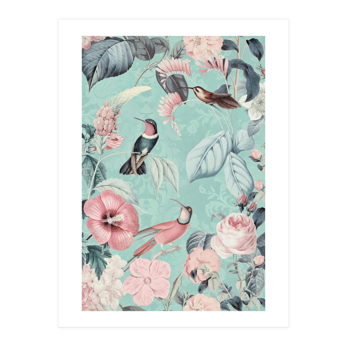 Pastel Hummingbirds (Print Only)