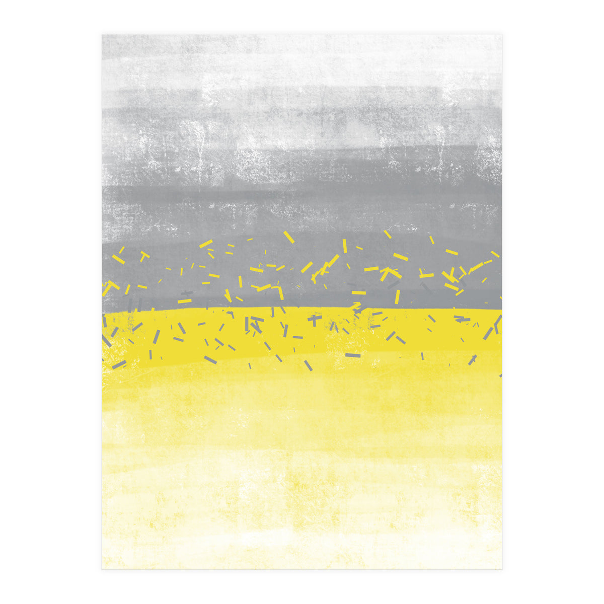 Abstract Painting No. 52 | Illuminating Yellow & Ultimate Grey (Print Only)