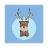 Kawaii Cute Christmas Reindeer (Print Only) thumbnail