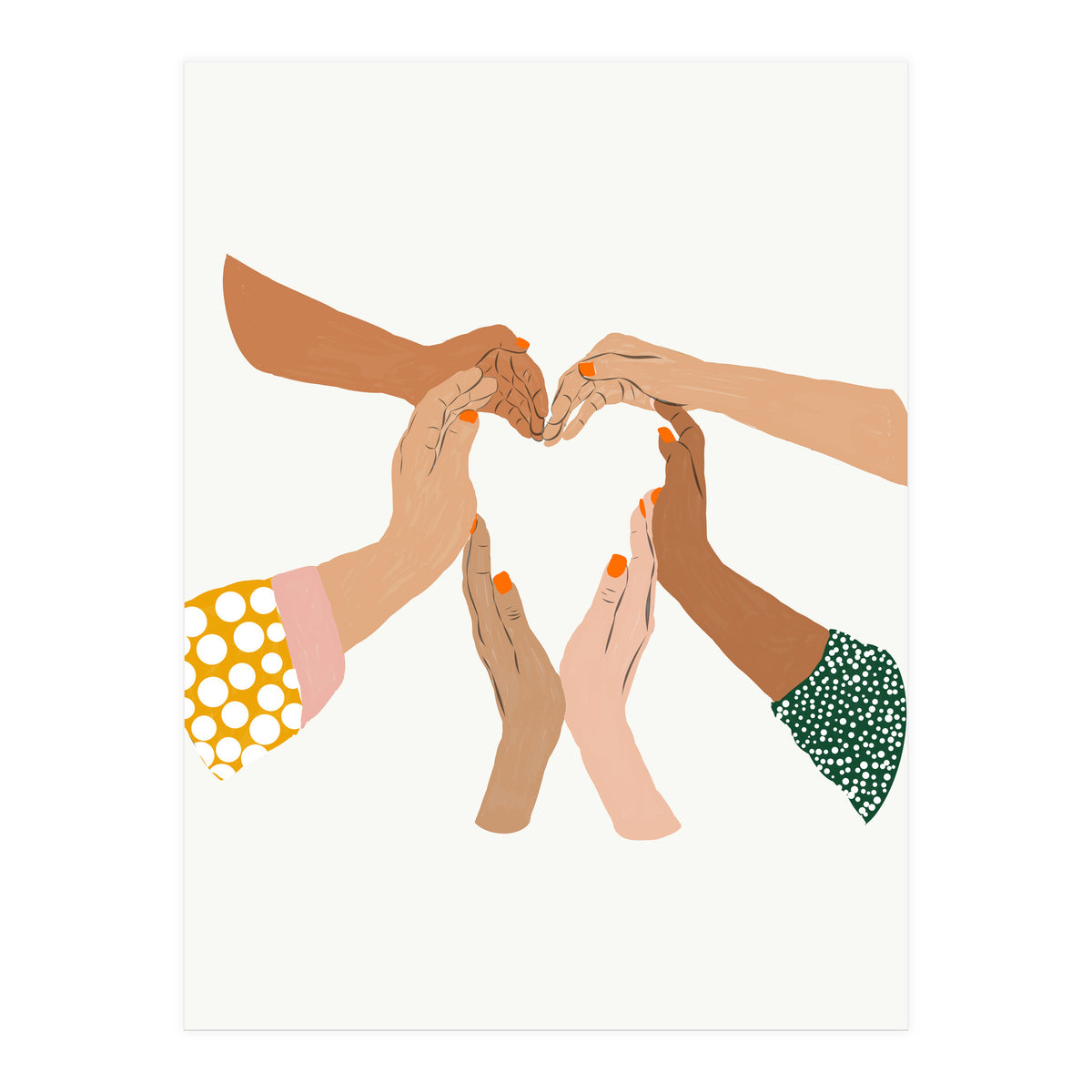 Indiscrimination | Anti-Racism Painting | Unity Illustration | Women Empowerment Growth Mindset (Print Only)