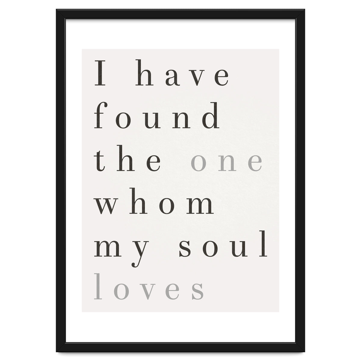 The One My Soul Loves, White