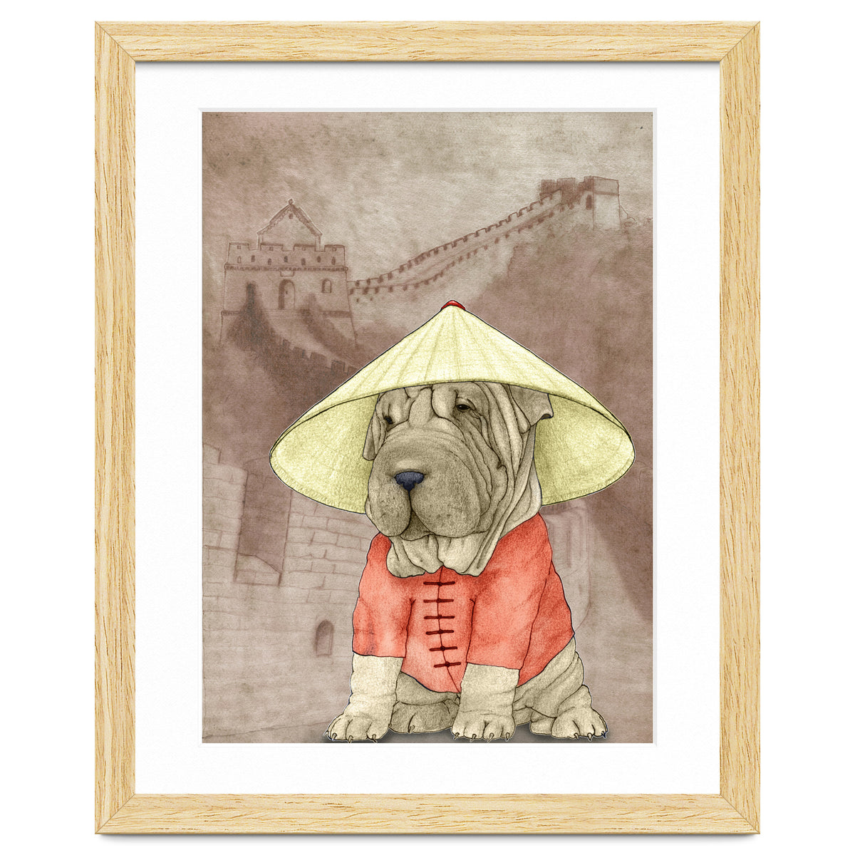 Sharpei With The Great Wall