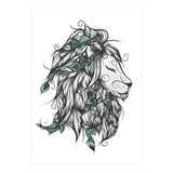 Poetic Lion Turquoise (Print Only) thumbnail