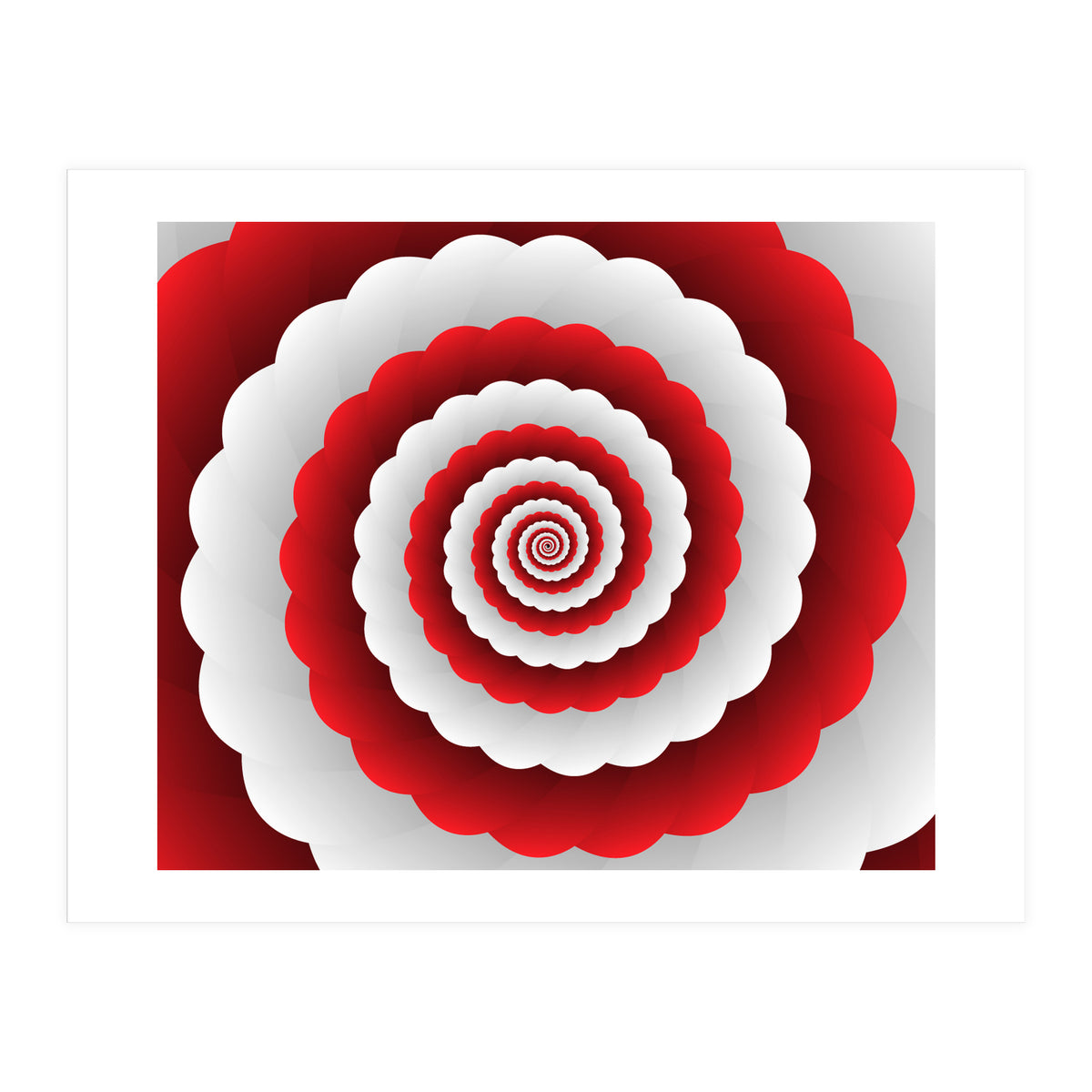 Red Modern Floral Interior Design (Print Only)