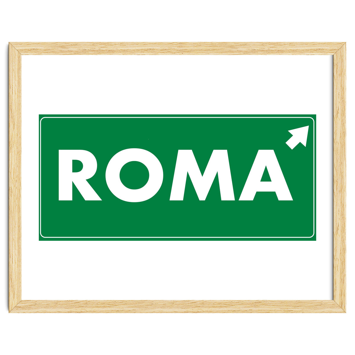 Let`s go to Roma, Italy! Road sign