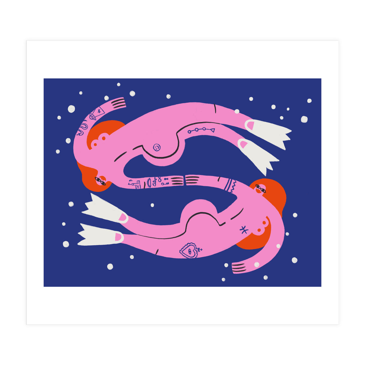 Swirling In The Deep Pisces (Print Only)