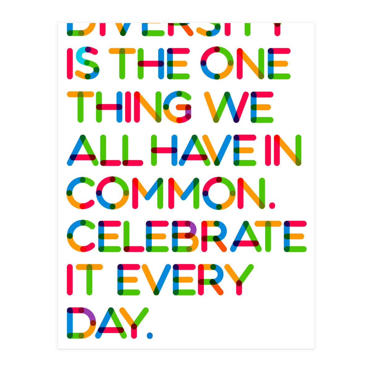 DIVERSITY (white Version) (Print Only)