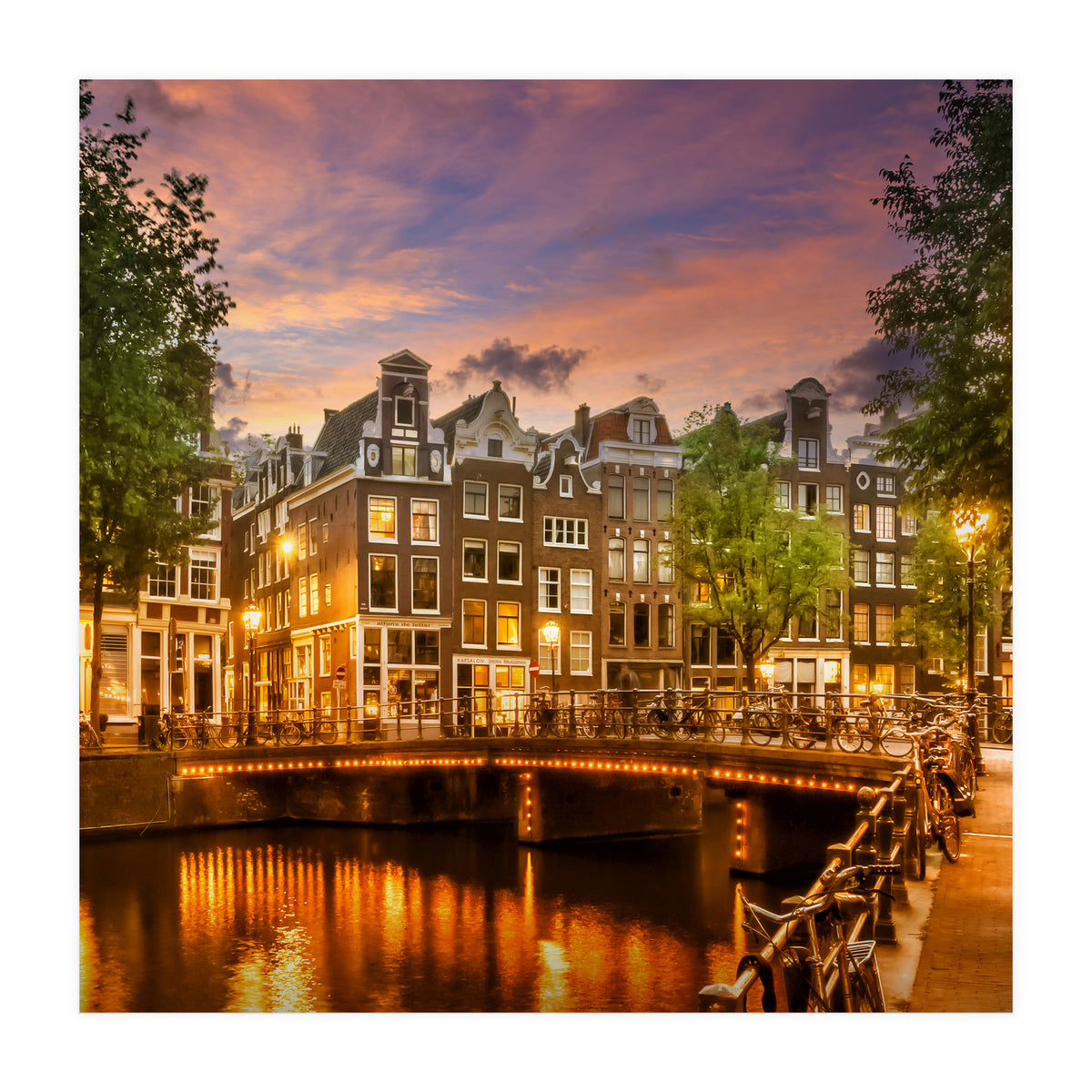 AMSTERDAM Idyllic impression from Singel  (Print Only)