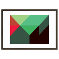 Geometric Shapes No. 30 - red, green & black