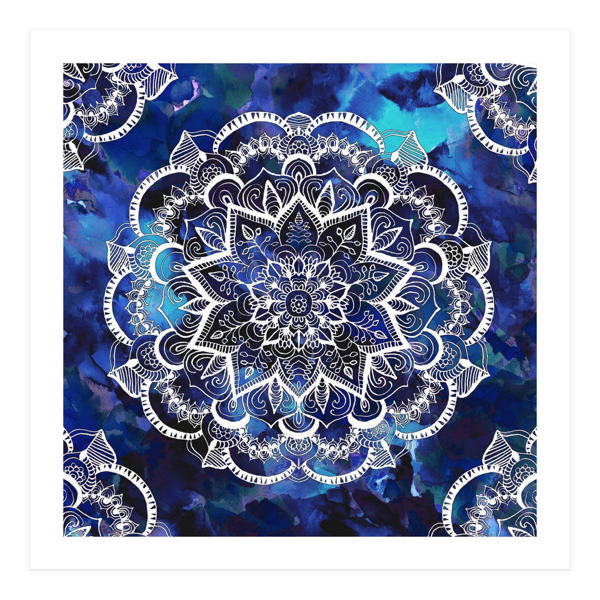Queen Starring of Mandalas Navy (Print Only)