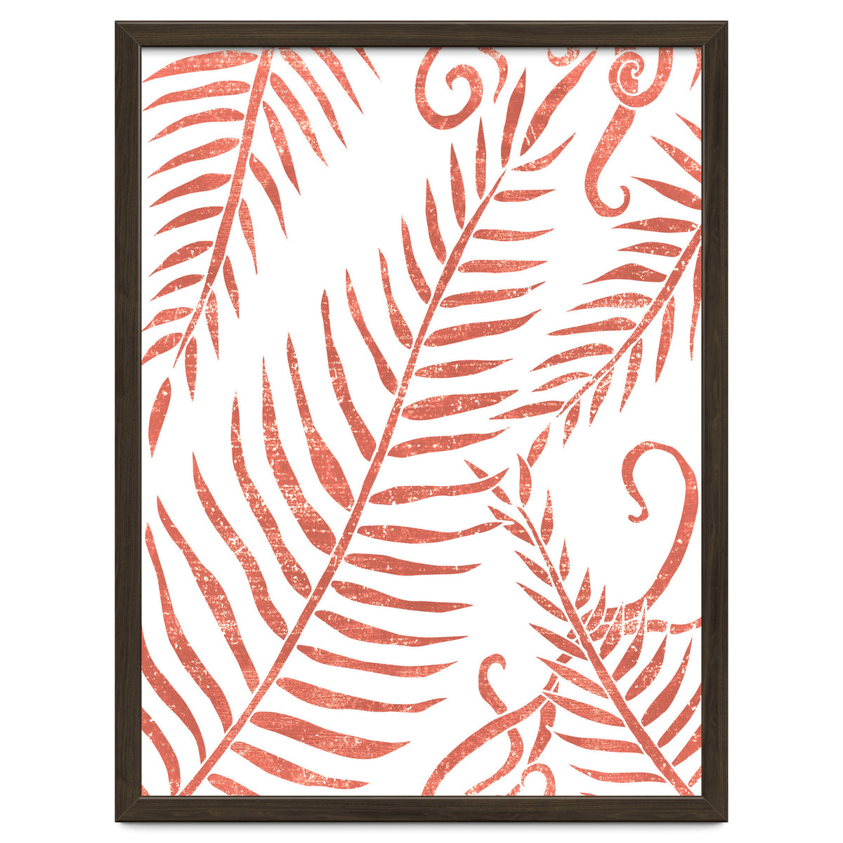 Abstract Terracotta Leaves 2 - Burnt Orange