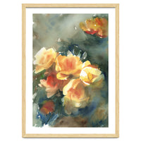 Abstract watercolor flowers
