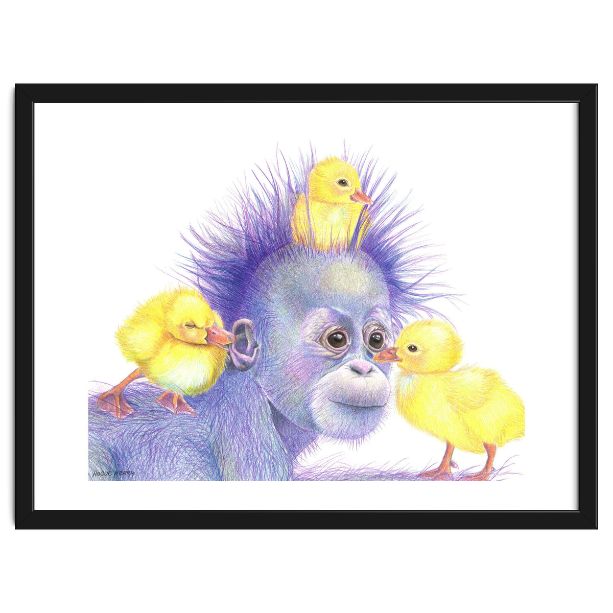 Purple Orangutan and Ducks