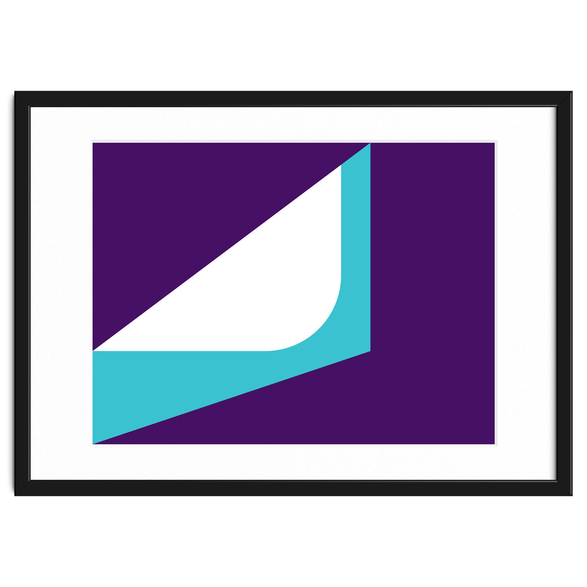 Geometric Shapes No. 22 - teal & purple