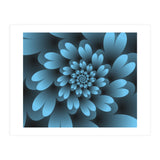 Blue Floral Satin (Print Only) thumbnail