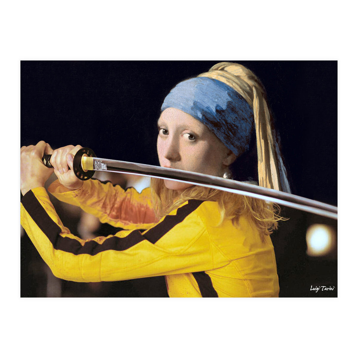 Vermeer's Girl with a Pearl Earring & Beatrix Kiddo From Kill Bill (Print Only)