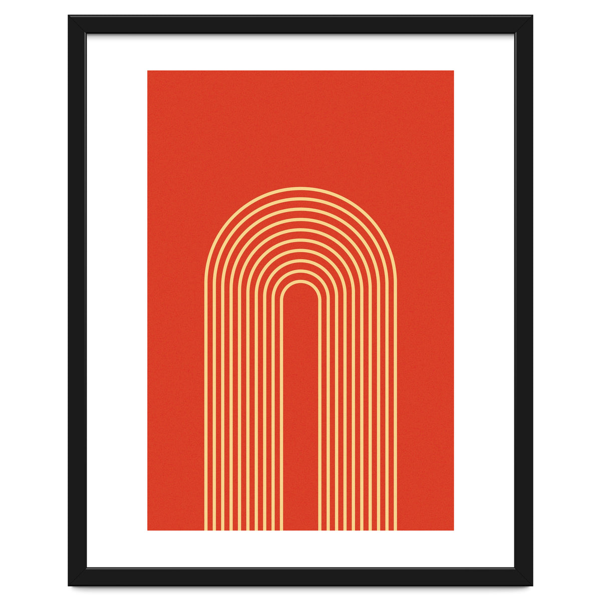 Rainbow Lines Mid Century Geometric Art