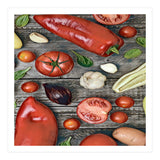 Tomatoes and bell peppers, healthy table (Print Only) thumbnail