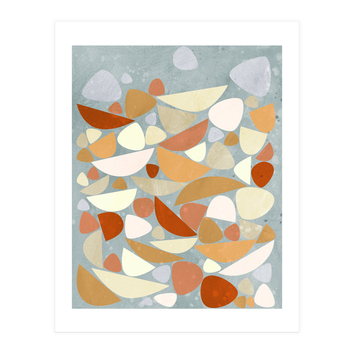Sea Bed Orange Abstract (Print Only)