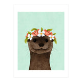 Floral Otter (Print Only) thumbnail