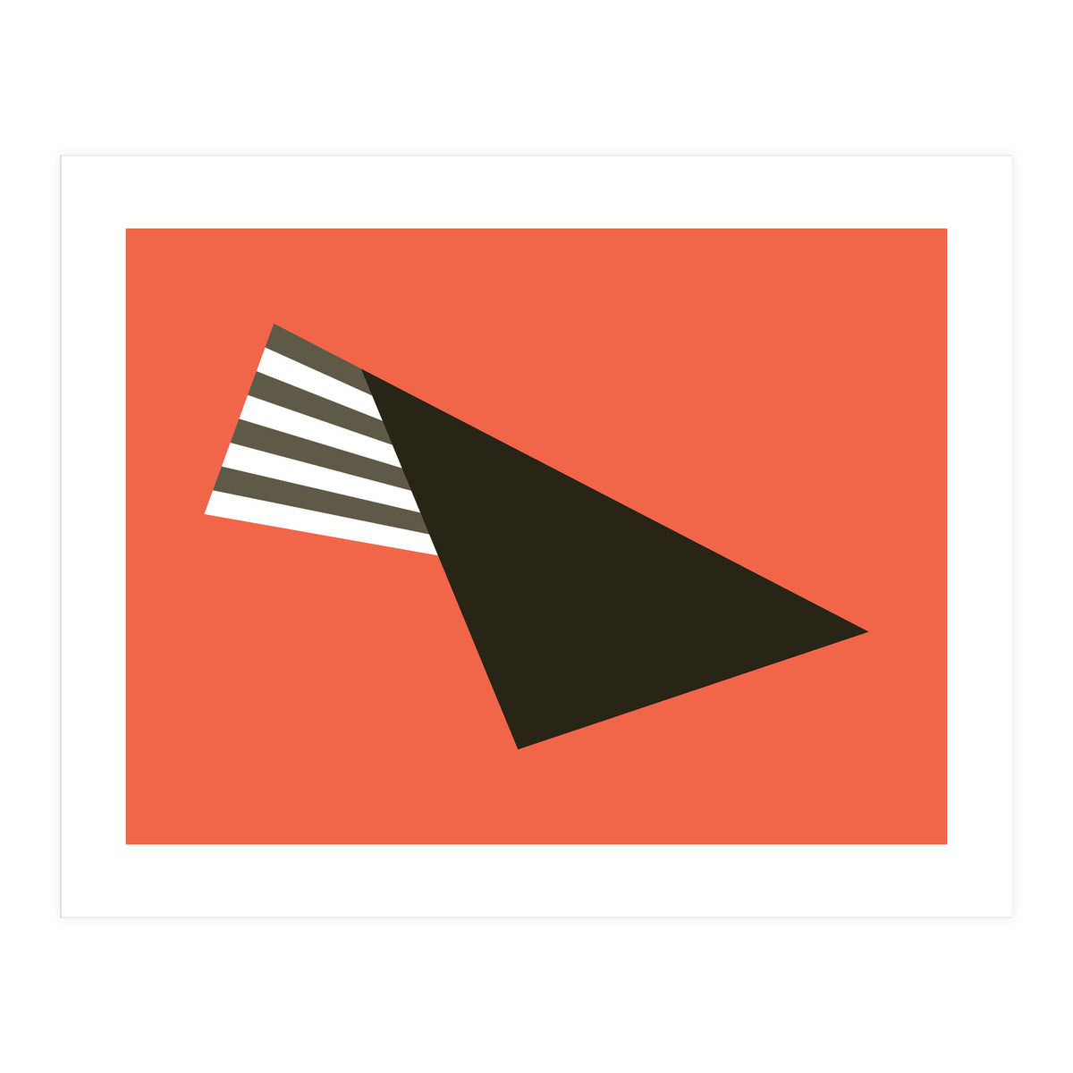 Geometric Shapes No. 75 - pink & stripes (Print Only)