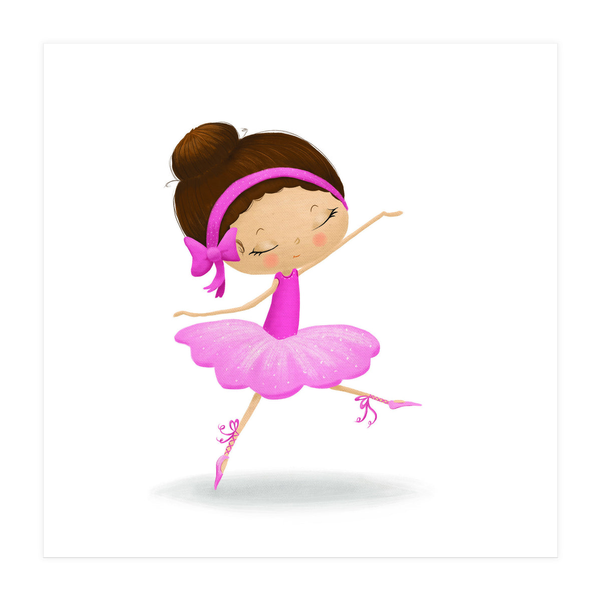 Adorable Ballerina Nursery Print (Print Only)