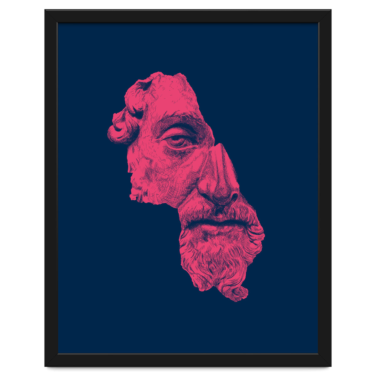 MARCUS AURELIUS ANTONINUS AUGUSTUS / prussian blue / vivid red