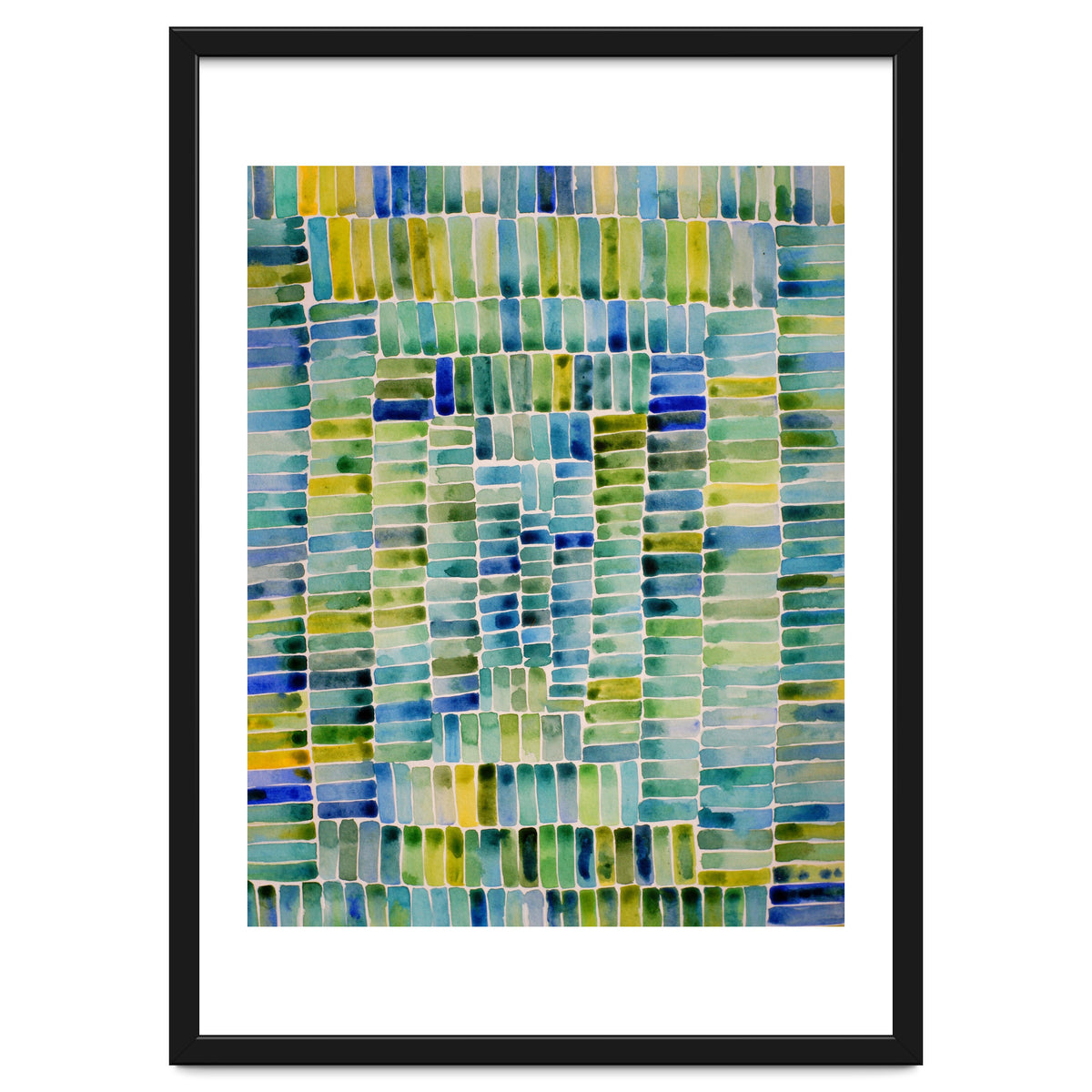 Abstract rectangle pattern in green