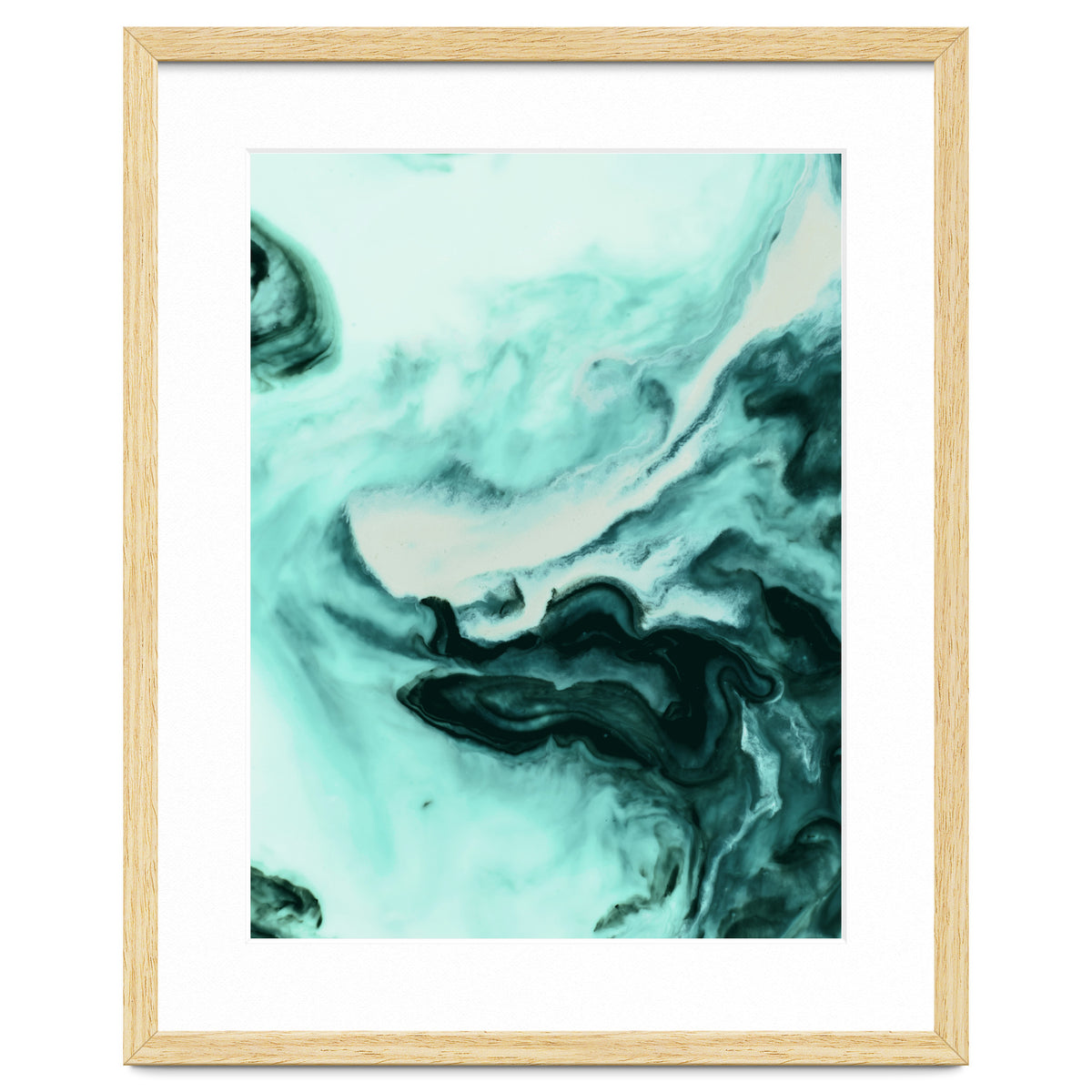 Abstract marbling mint