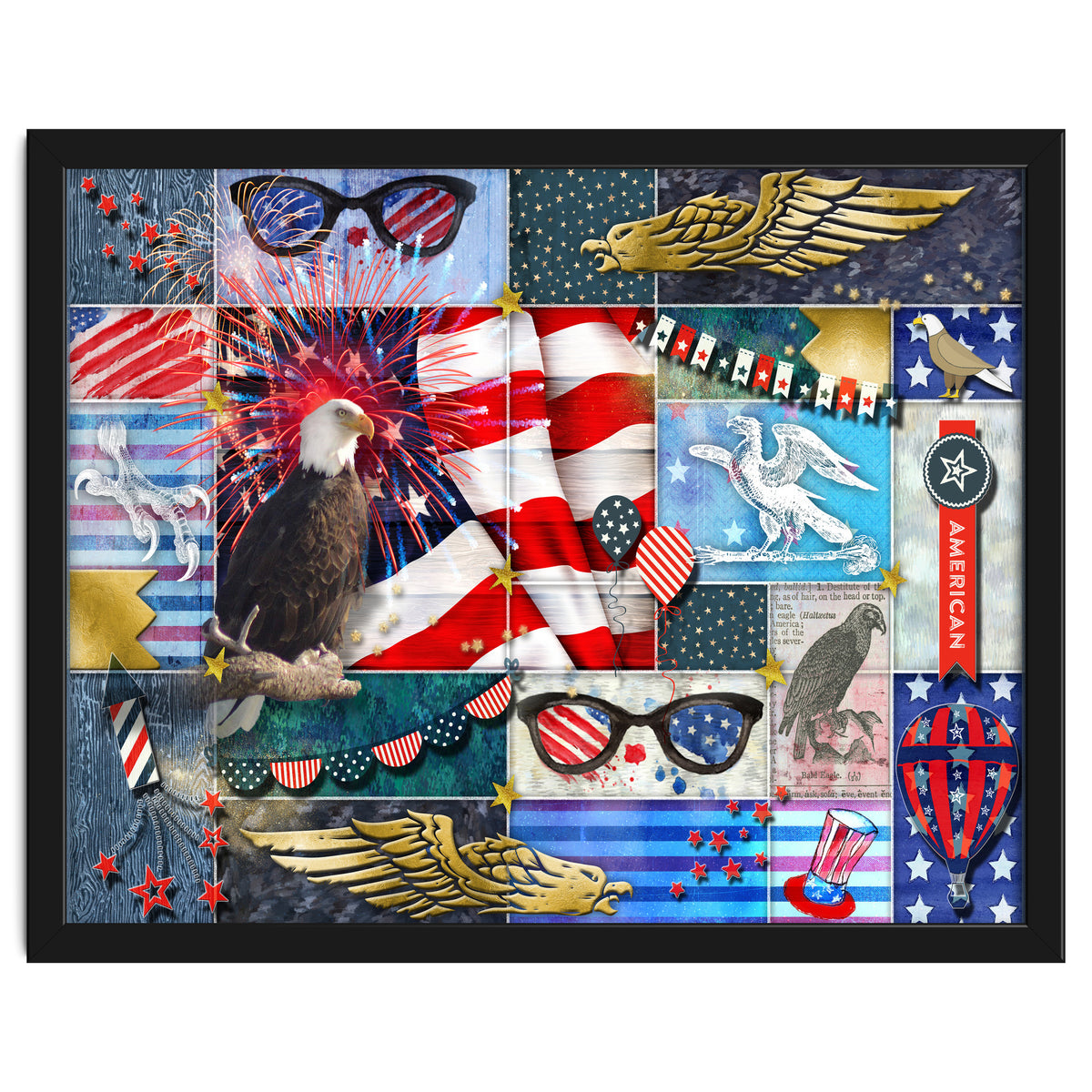 Americana Eagles Collage
