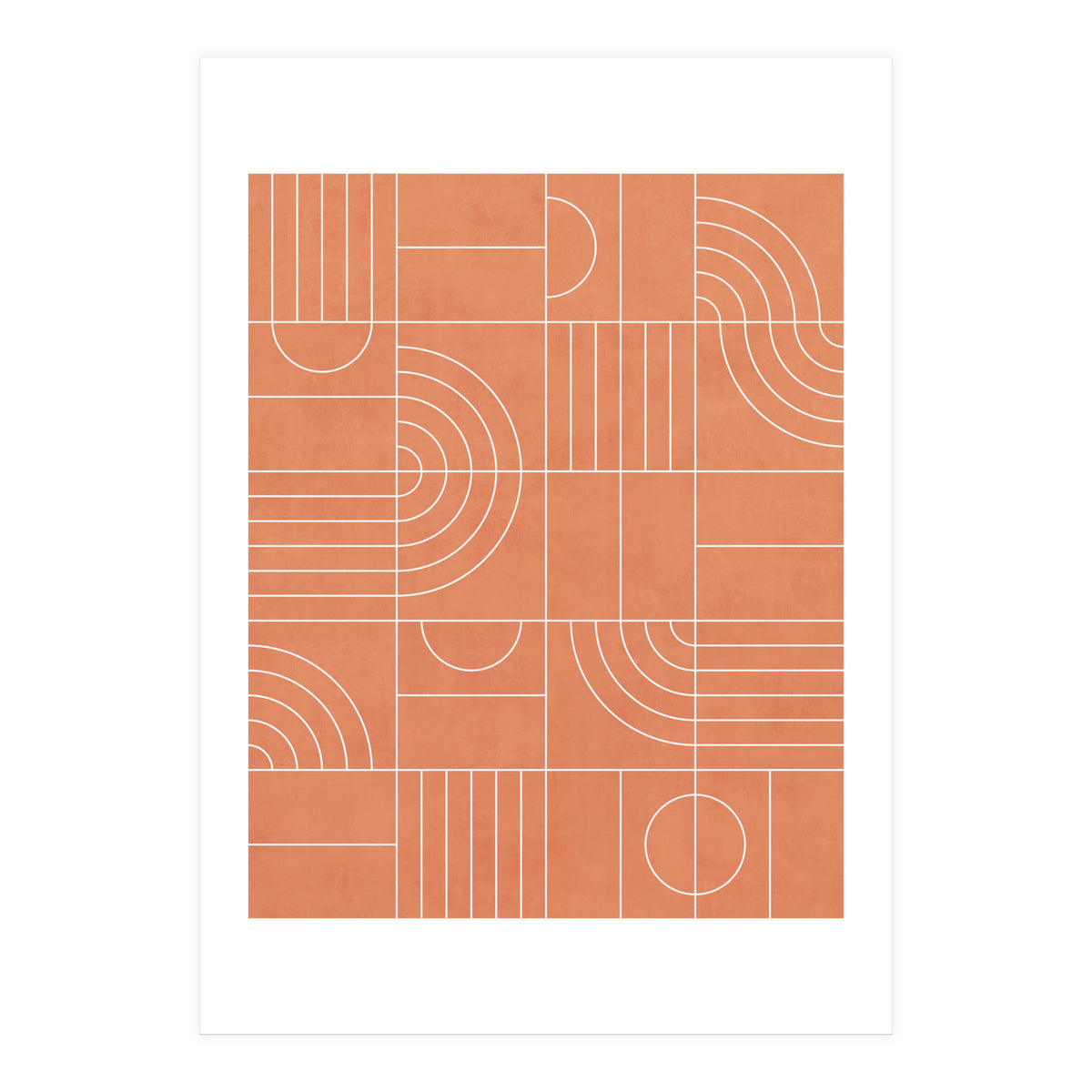 My Favorite Geometric Patterns No.23 - Coral (Print Only)