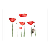 Little mouse loves big poppies || watercolor for nursery (Print Only) thumbnail