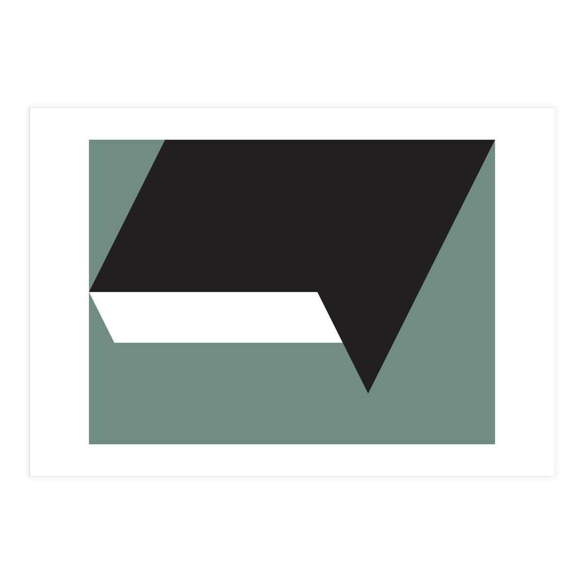 Geometric Shapes No. 85 - black, white & grey (Print Only)